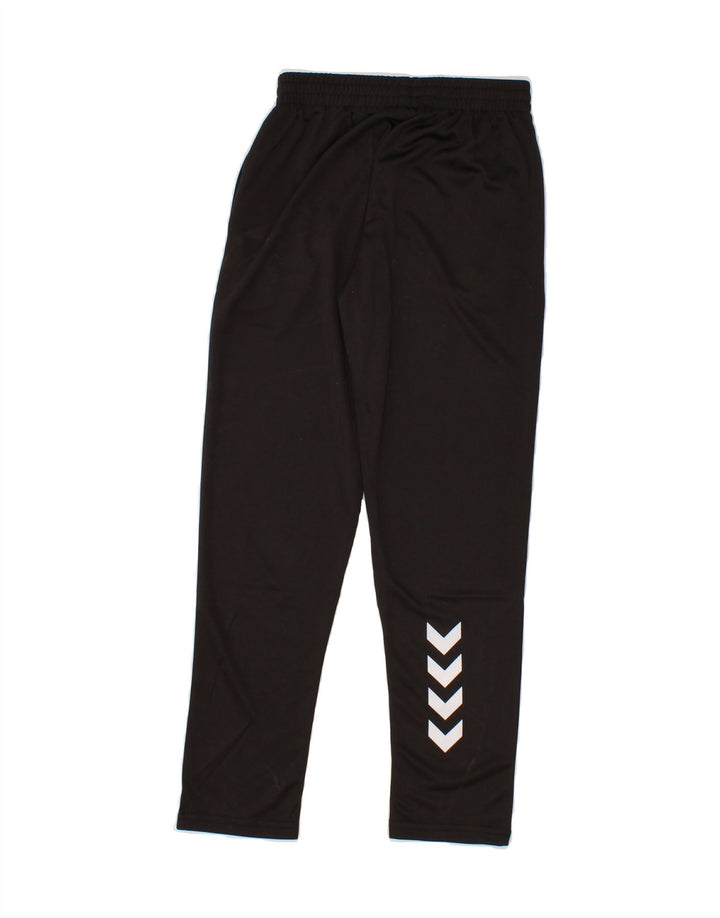 HUMMEL Boys Graphic Tracksuit Trousers 13-14 Years Black Polyester Vintage Hummel and Second-Hand Hummel from Messina Hembry 