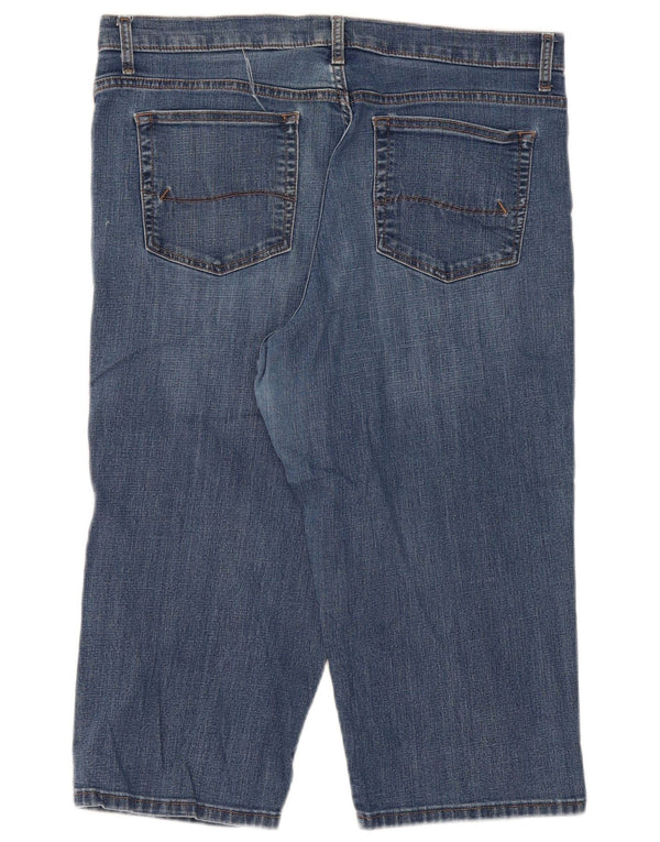 Lee Womens High Waist Relaxed Fit Capri Jeans W36 L20 Blue