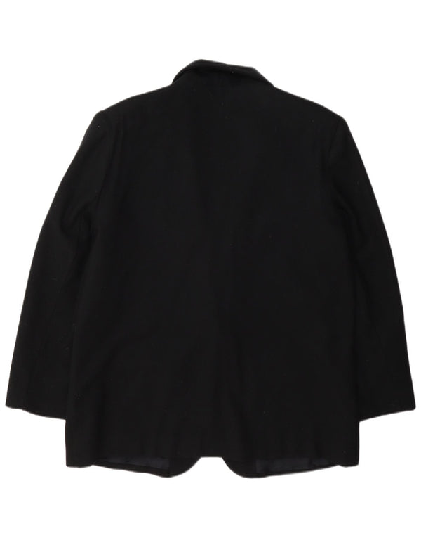 Sag Harbor Womens 1 Button Blazer Jacket UK 14 Large Black Wool