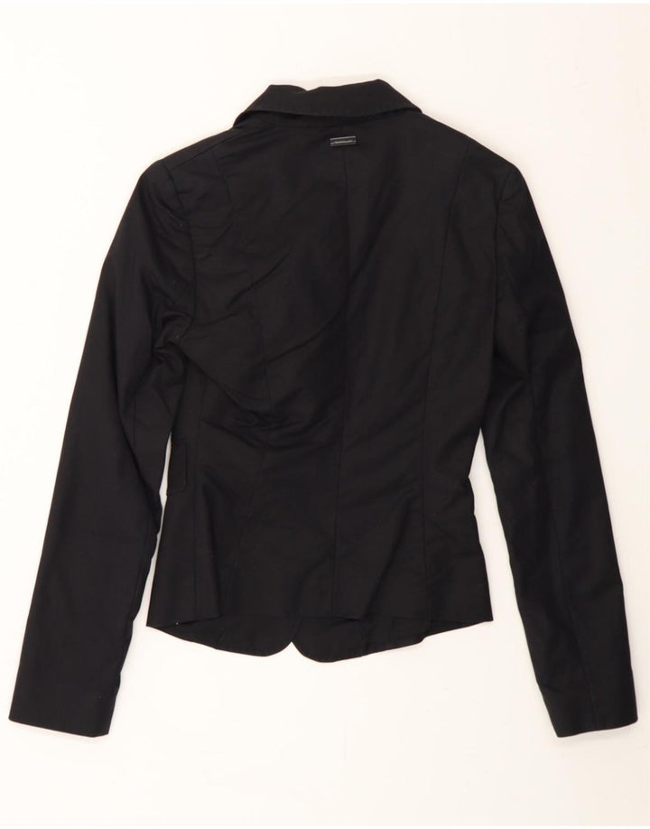 PENNY BLACK Womens 2 Button Blazer Jacket UK 6 XS  Black Cotton