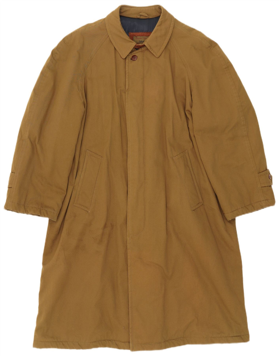 Daniel Dodd Mens Loose Fit Overcoat IT 48 Medium Khaki