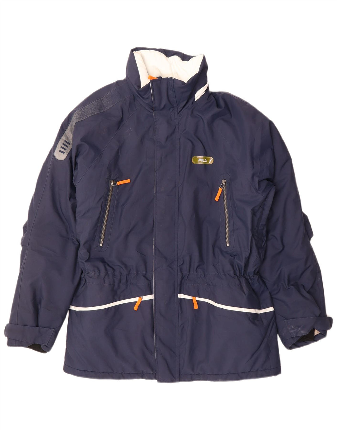 Fila Mens Ski Jacket Large Navy Blue Polyester
