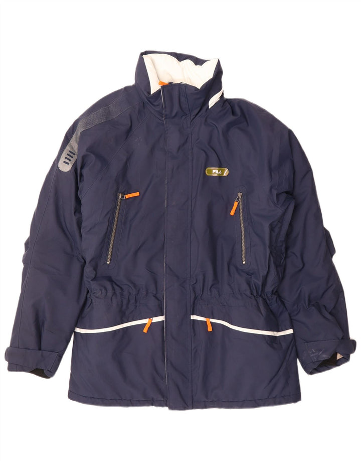 Fila Mens Ski Jacket Large Navy Blue Polyester