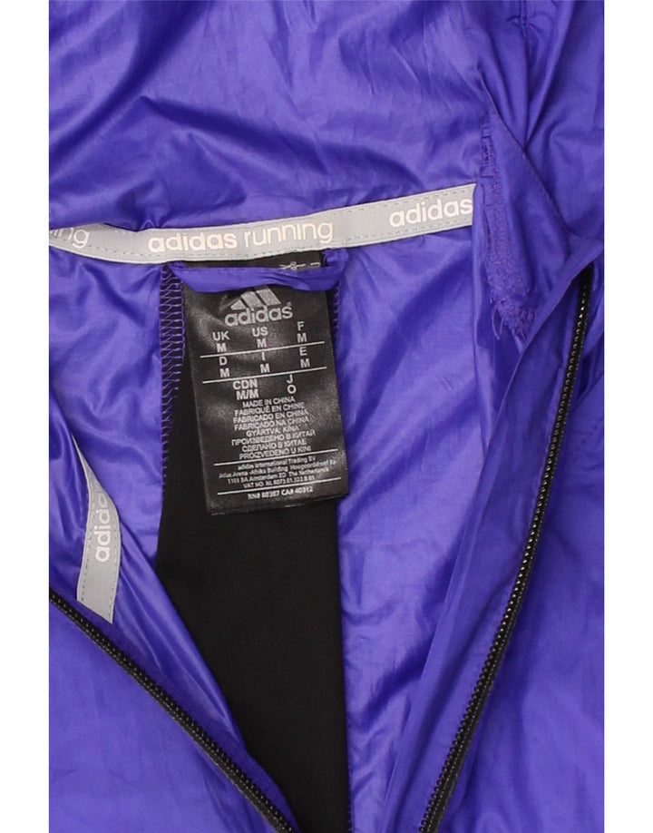 ADIDAS Mens Hooded Rain Jacket UK 38 Medium Purple Polyester Vintage Adidas and Second-Hand Adidas from Messina Hembry 