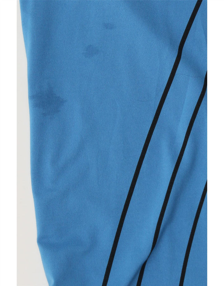 Izod Mens T-Shirt Top Large Blue Striped Polyester