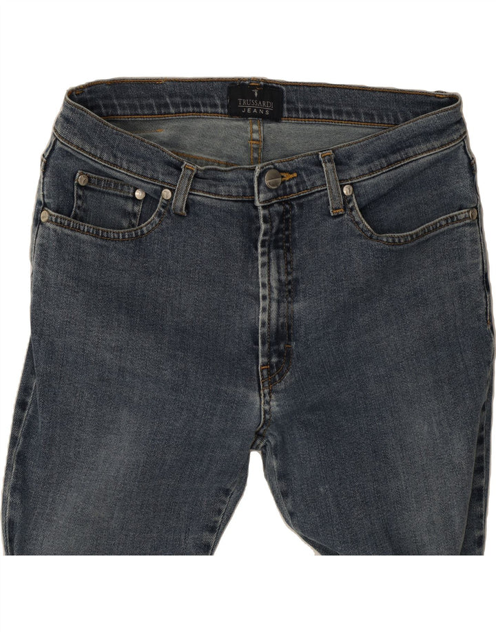 TRUSSARDI Womens Bootcut Jeans W29 L31 Blue Cotton Vintage Trussardi and Second-Hand Trussardi from Messina Hembry 