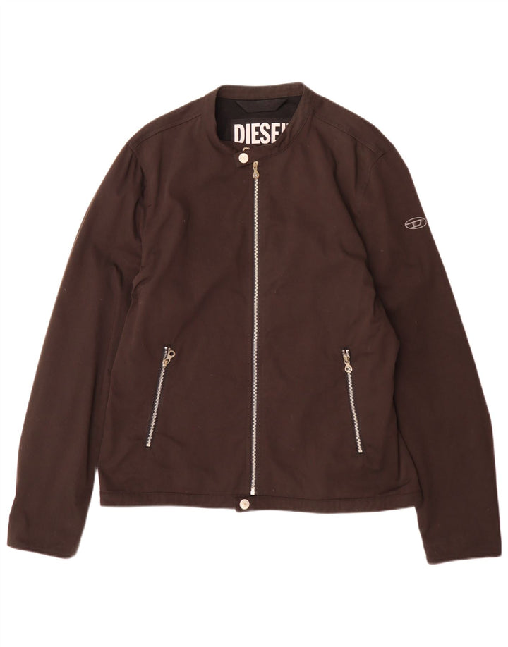 Diesel Herre Bomber Jacket UK 40 Stor Brun Nylon