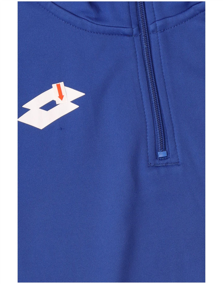 Lotto Mens Zip Neck Sweatshirt Jumper Large Blue