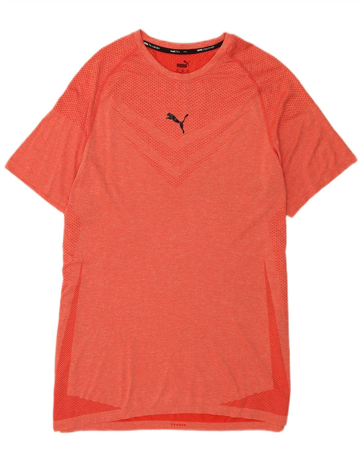 Puma Herre T-Shirt Top 2XL Rød Flecked