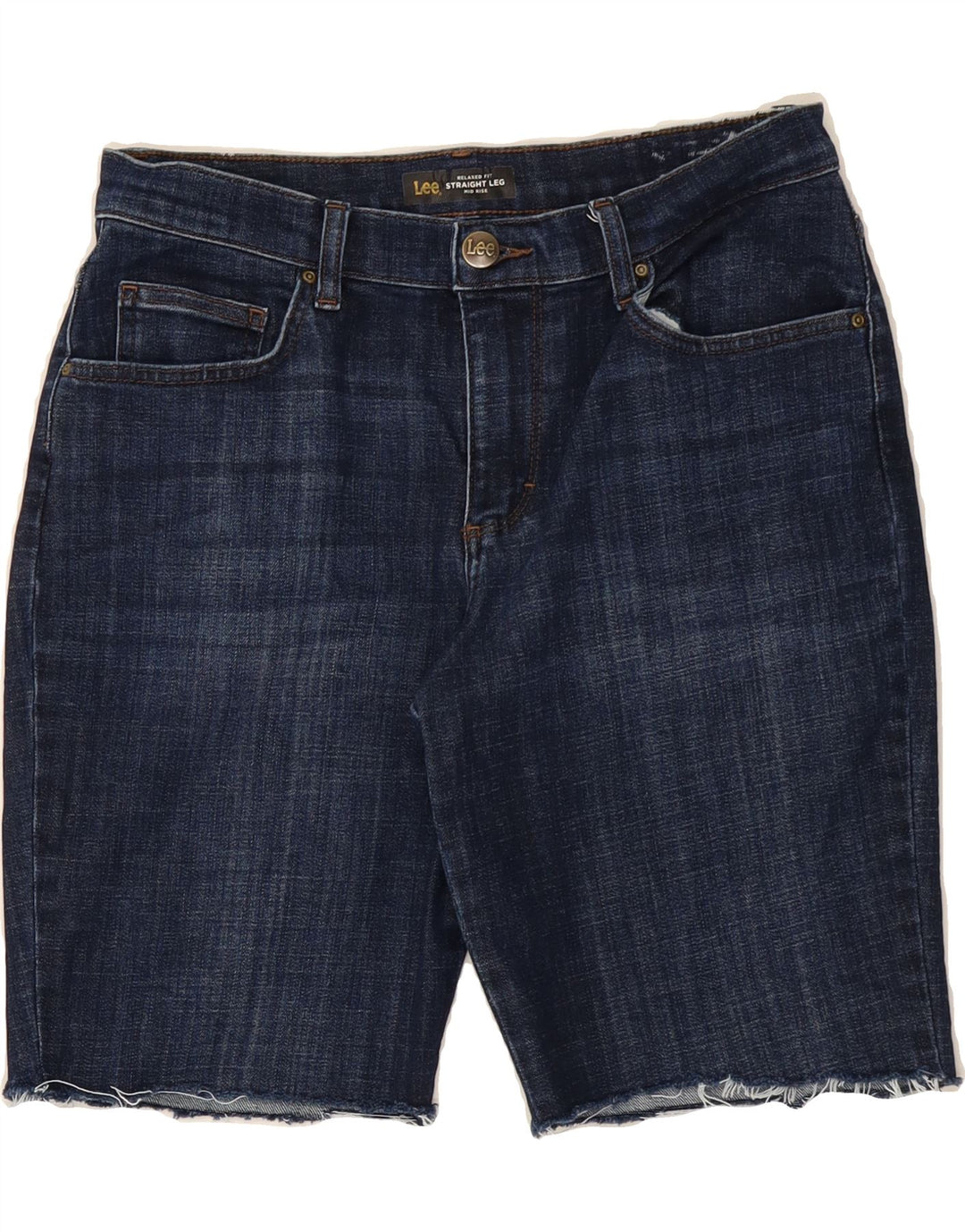 LEE Womens Mid Rise Denim Shorts W30 Medium Navy Blue Cotton Vintage Lee and Second-Hand Lee from Messina Hembry 