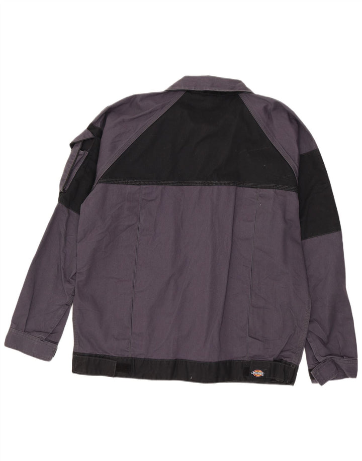 Dickies Mens Utility Jacket UK 40 Large Grey Colourblock Cotton