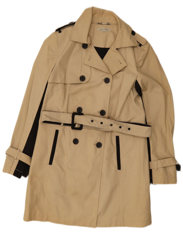 Laura Ashley Gabardina para mujer UK 8 Small Beige Colorblock Algodón