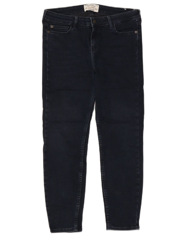 Fat Face Damen Super Skinny Cropped Jeans UK 12 Medium W30 L24 Marineblau