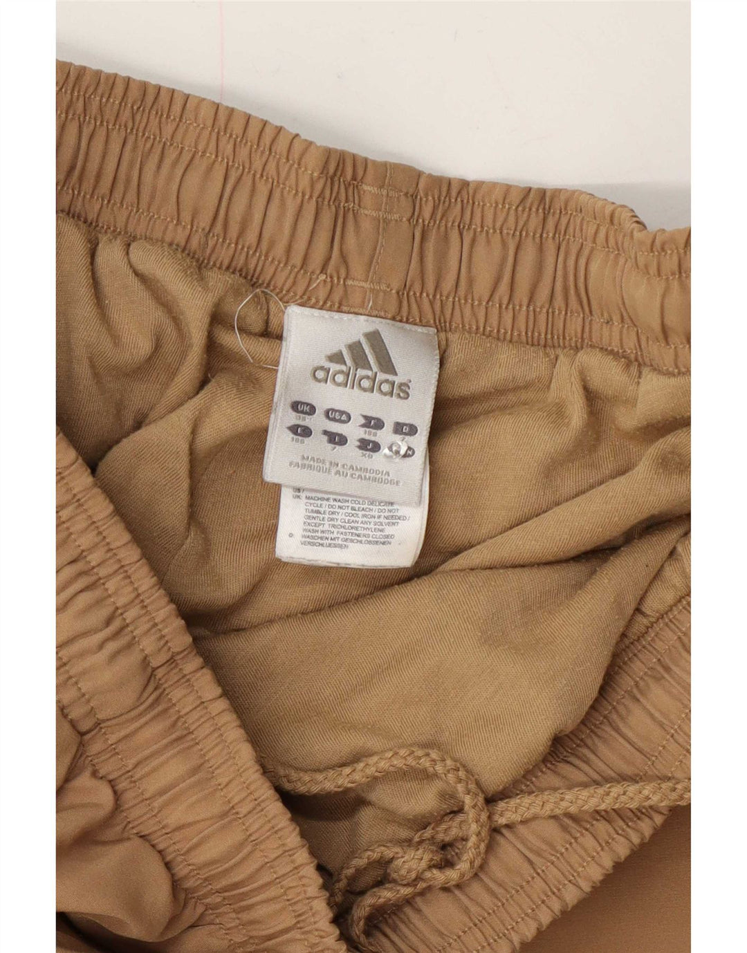 Adidas Mens Tracksuit Trousers Joggers XL Beige Polyester