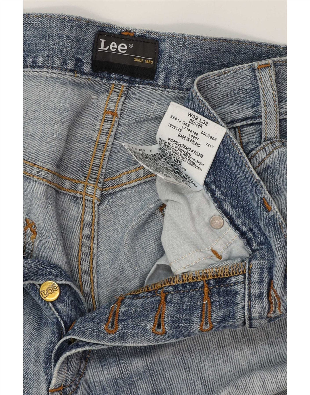 Lee Womens Denver Bootcut Jeans W32 L32 Blue Cotton