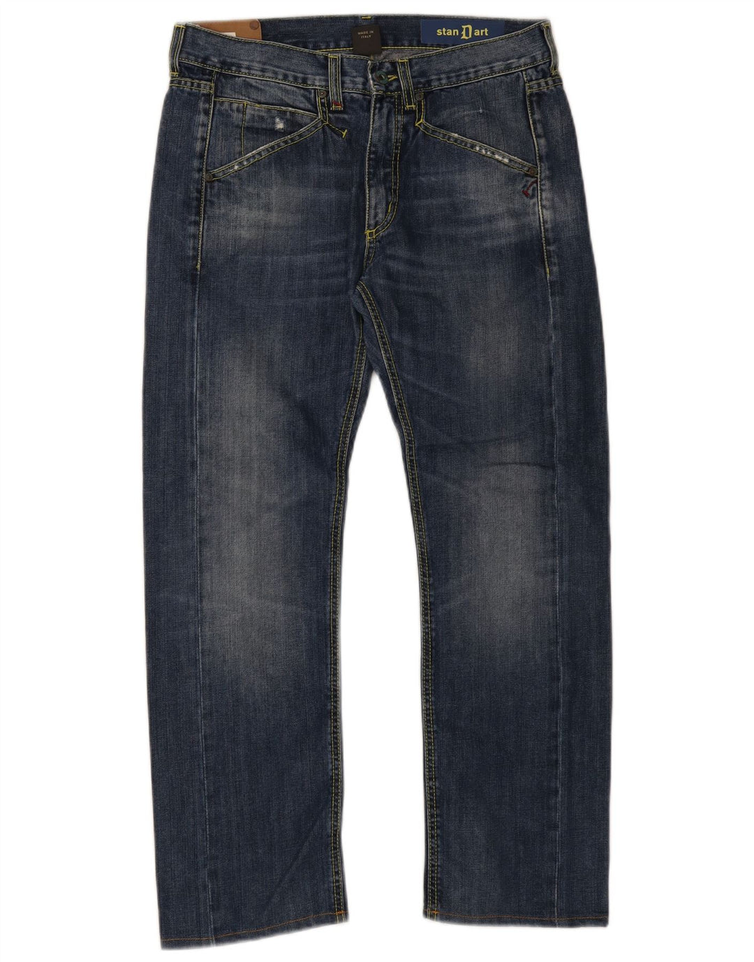 Dondup Mens Standard Straight Jeans W32 L28 Navy Blue