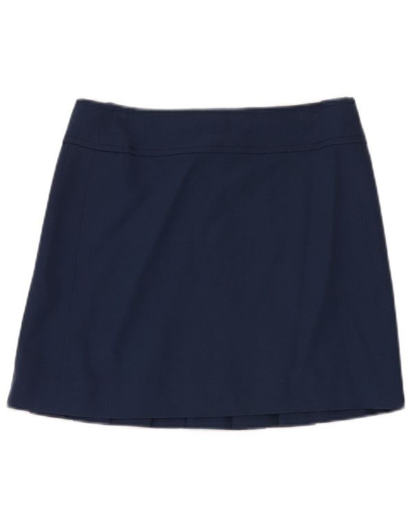Vintage ženska plisirana mini suknja W30 srednje tamnoplava