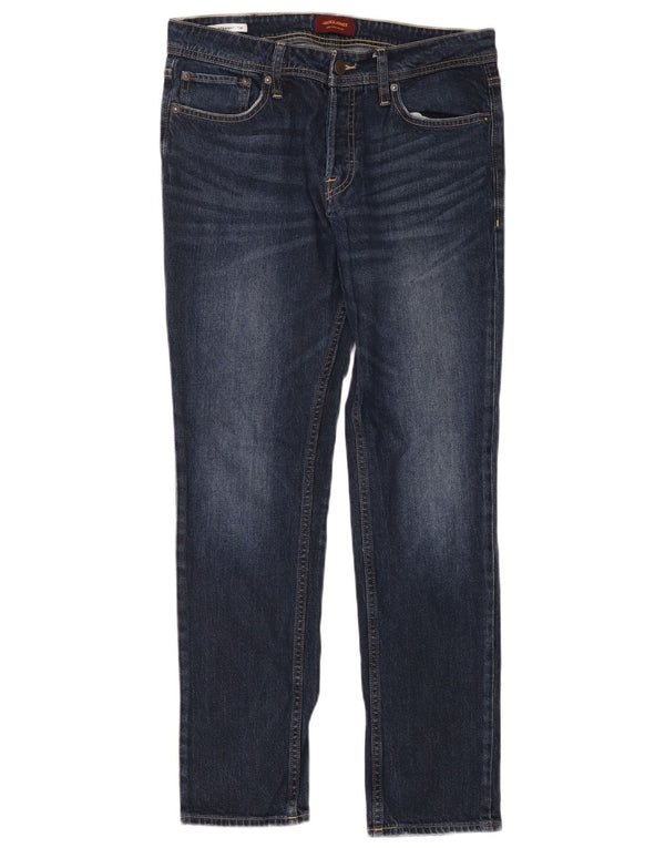 Jack & Jones Herren Tim Straight Jeans W31 L32 Marineblau Baumwolle