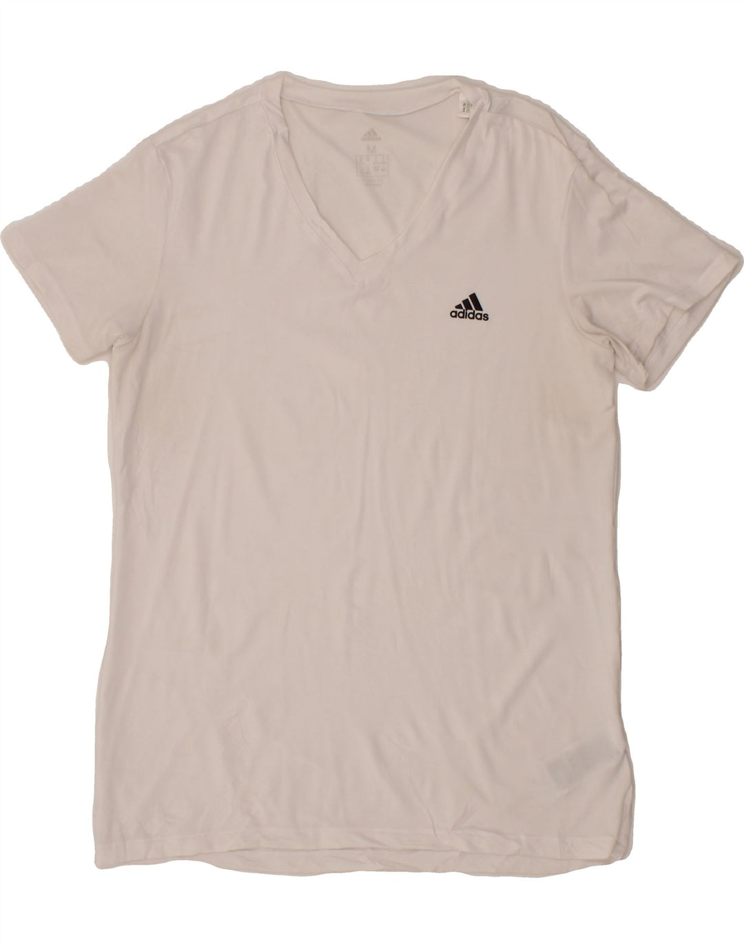 ADIDAS Womens Climalite T-Shirt Top UK 12/14 Medium White Polyester Vintage Adidas and Second-Hand Adidas from Messina Hembry 