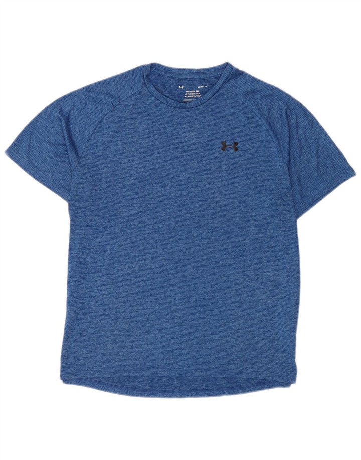 Under Armour - Camiseta para hombre, talla grande, poliéster moteado en azul