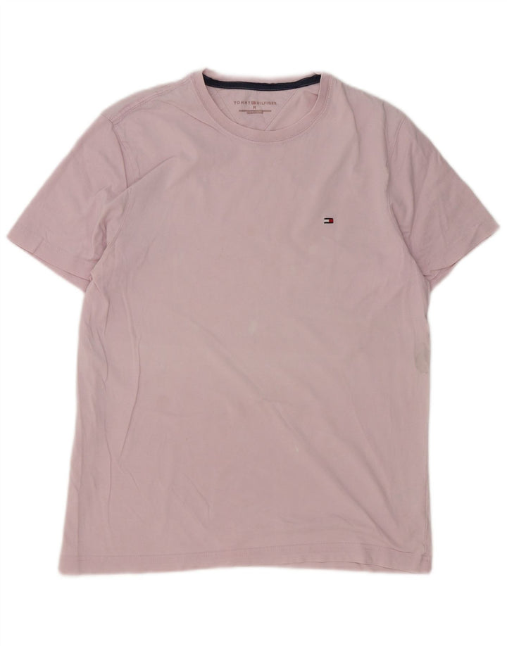 Tommy Hilfiger Herre T-Shirt Top Medium Pink Bomuld