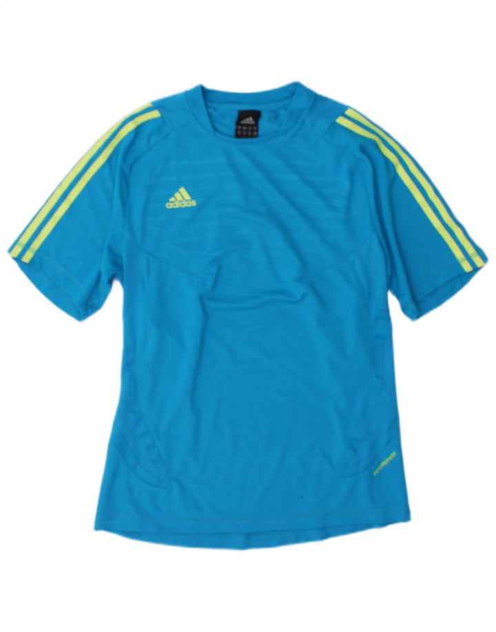 Adidas Mens T-Shirt Top Small Blue Polyester