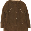 Nautica Veste Parka Sherpa Femme UK 16 Large Kaki Polyester