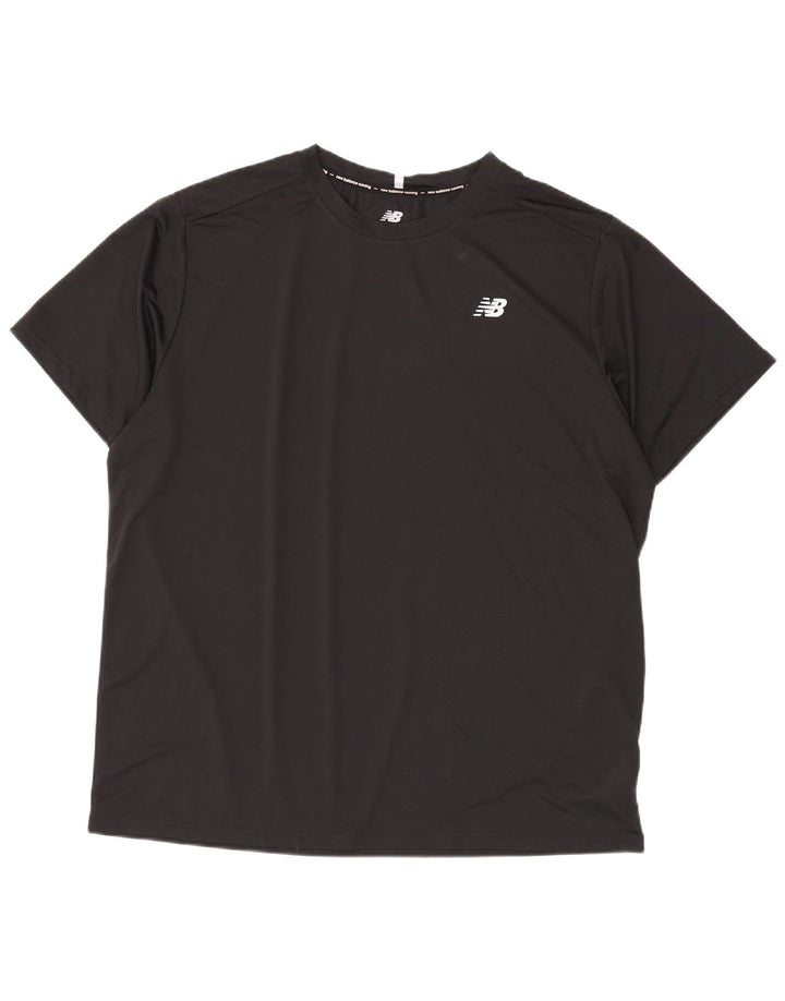 New Balance T-Shirt Homme Haut 2XL Noir Polyester