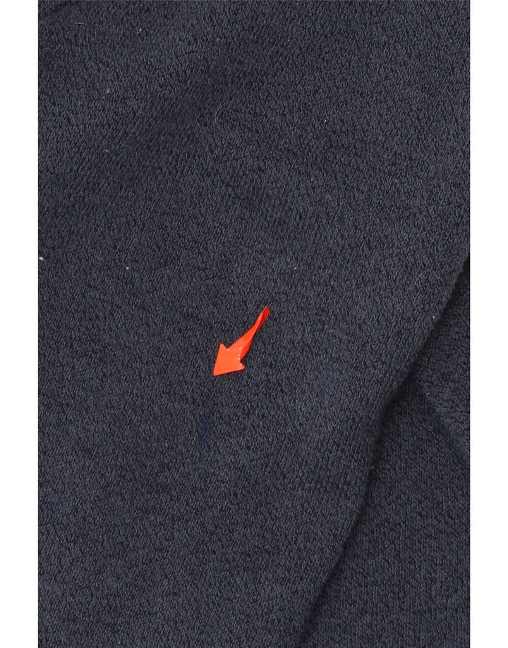 Weird Fish Mens Zip Neck Sweatshirt Jumper 2XL Navy Blue Polyester