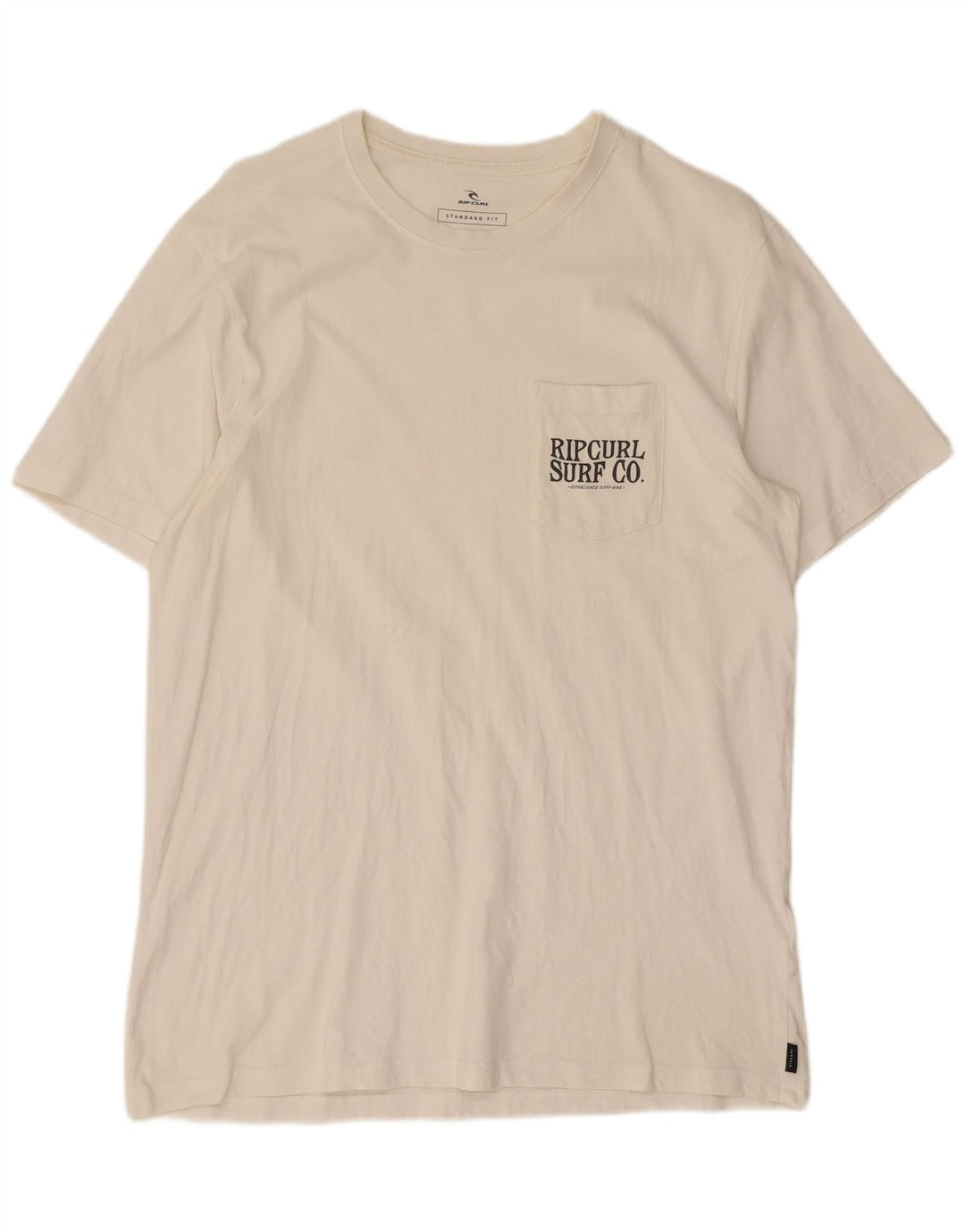 Rip Curl Mens Standard Fit Graphic T-Shirt Top Large White