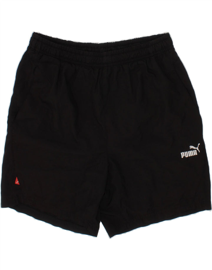 PUMA Boys Sport Shorts 15-16 Years Black Polyester Vintage Puma and Second-Hand Puma from Messina Hembry 