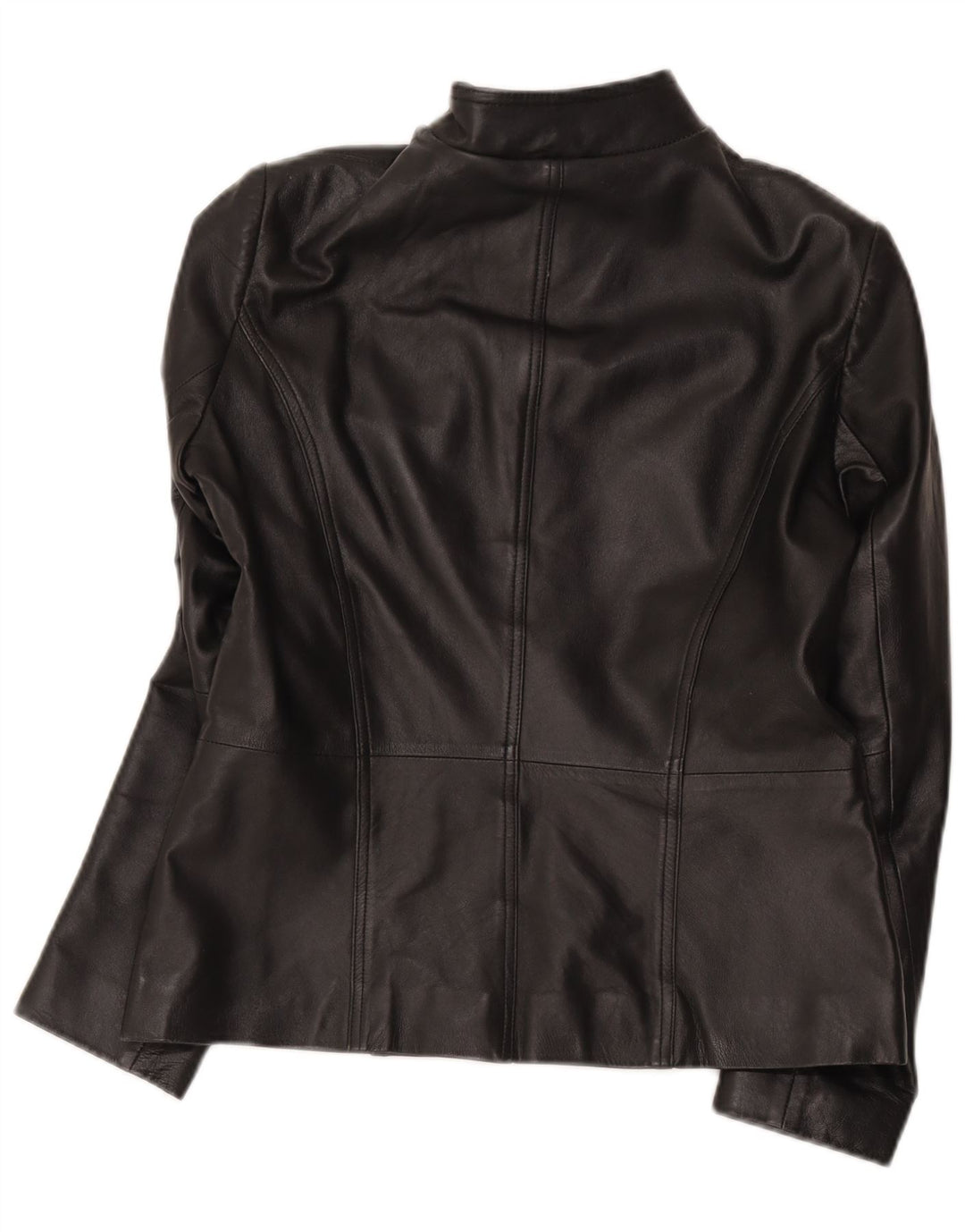Helium Womens Military Leather Jacket UK 14 Medium Black