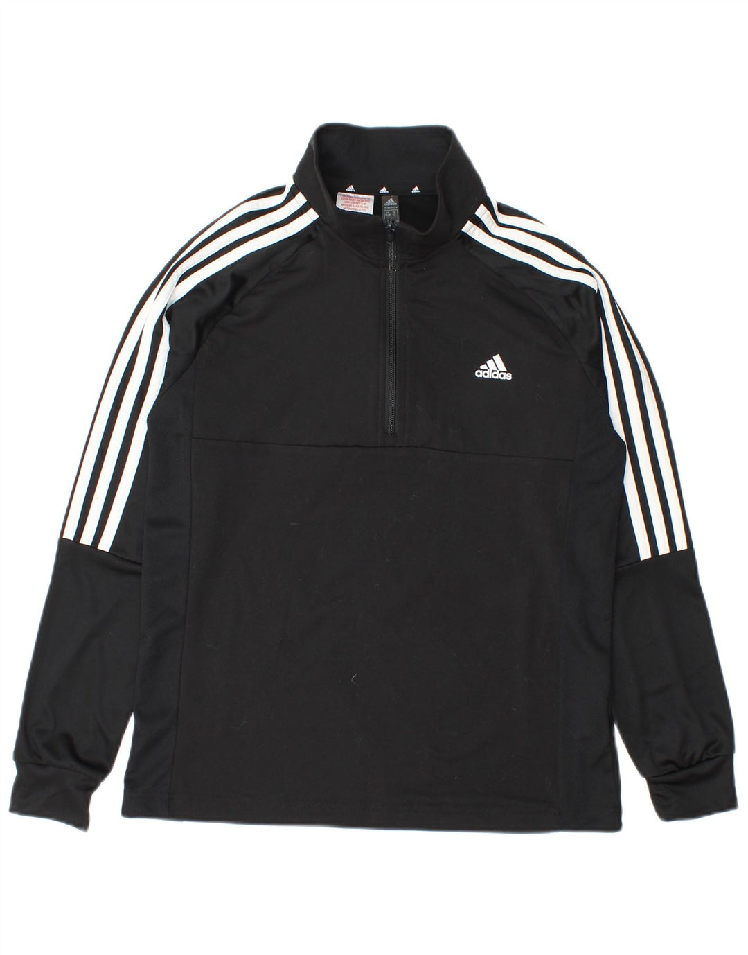Adidas Boys Aeroready Zip Neck Pullover Tracksuit Top 13-14 Years Black