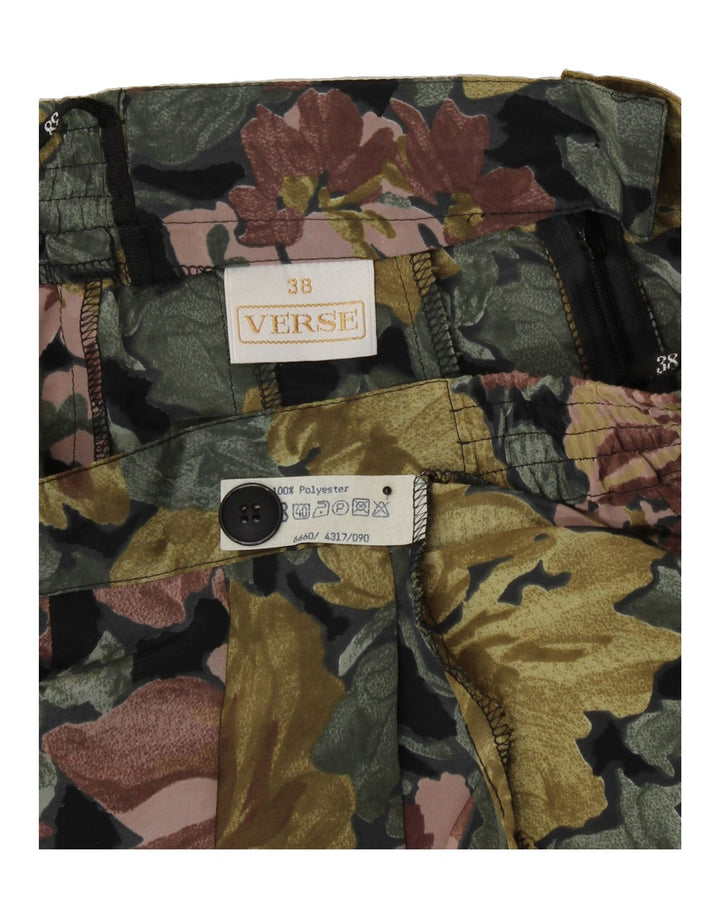 VERSE Womens Pleated Skirt EU 38 Medium W26 Multicoloured Floral Vintage Verse and Second-Hand Verse from Messina Hembry 