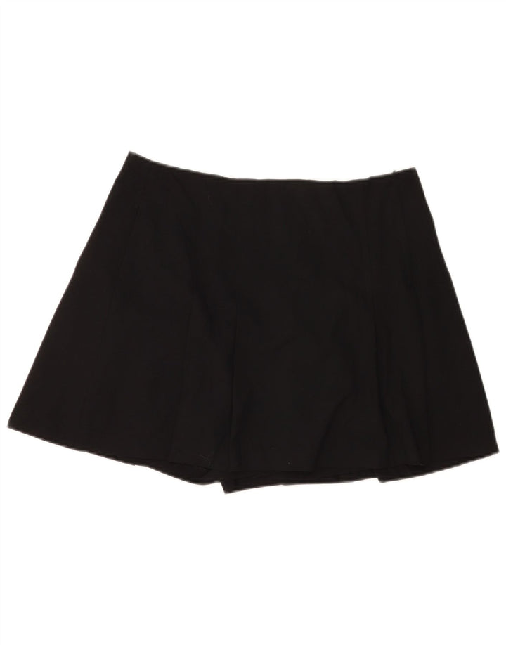 Zara Womens Skort Mini Skirt Large W30  Black Polyester