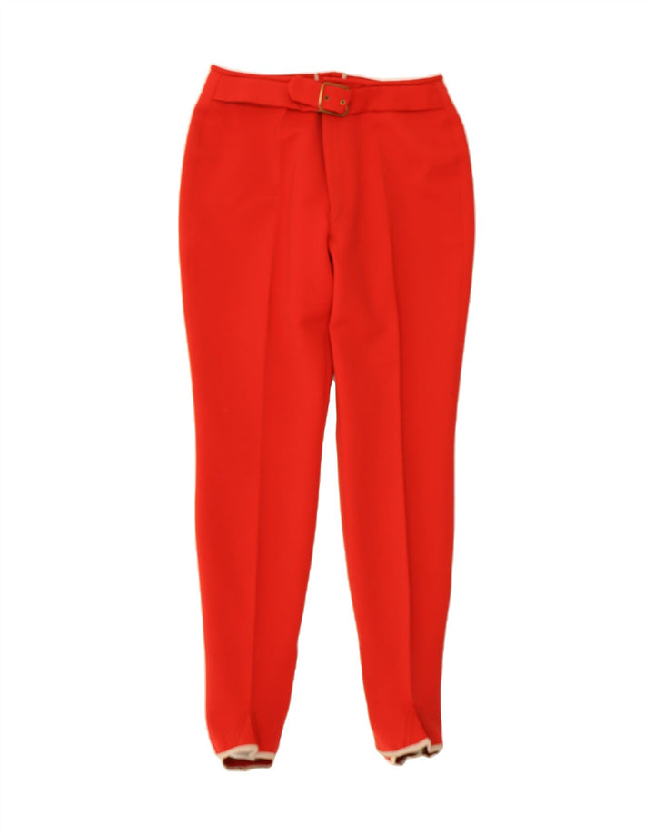 BOGNER Womens Stirrup Casual Trousers EU 40 Medium W28 L30 Red Wool Vintage Bogner and Second-Hand Bogner from Messina Hembry 