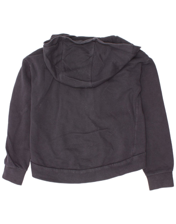 Felpa con cappuccio e zip per ragazze Nike 8-9 anni piccola in cotone nero