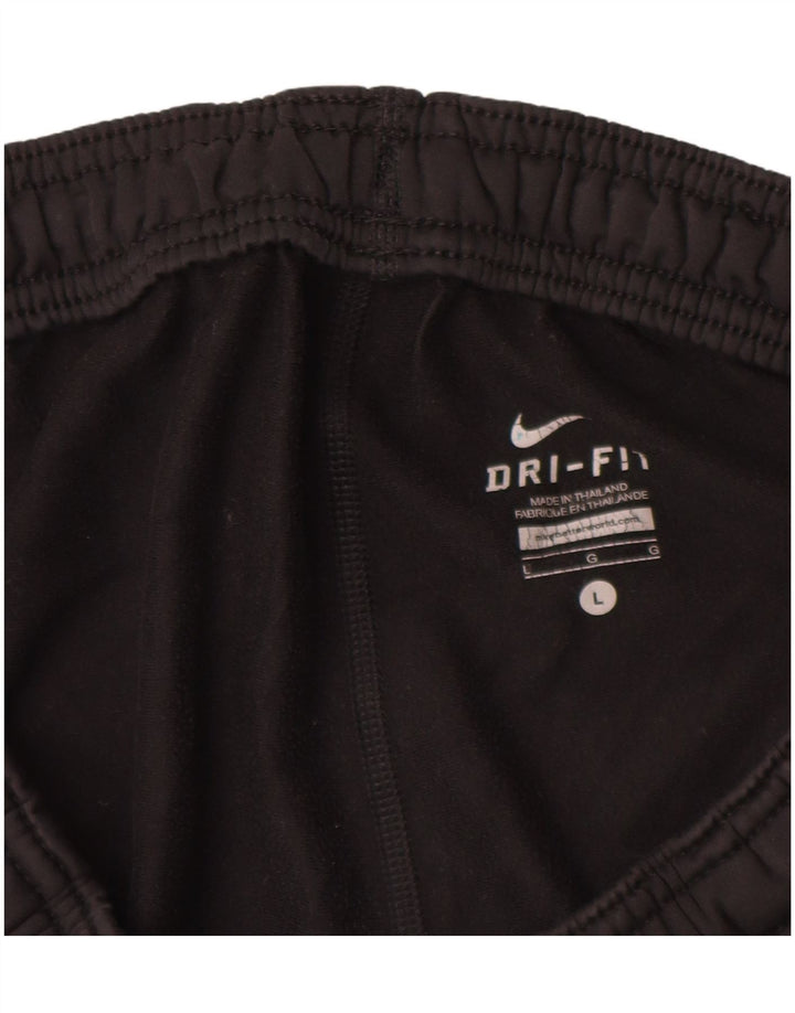 Nike Mens Dri Fit Tracksuit Trousers Large Black Polyester