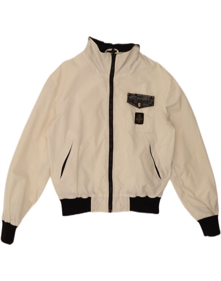 REFRIGIWEAR Giubbotto bomber Coolmax da donna UK 14 nylon bianco medio