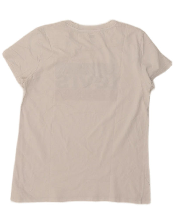 Levi's Womens Graphic T-Shirt Top UK 14 Medium White