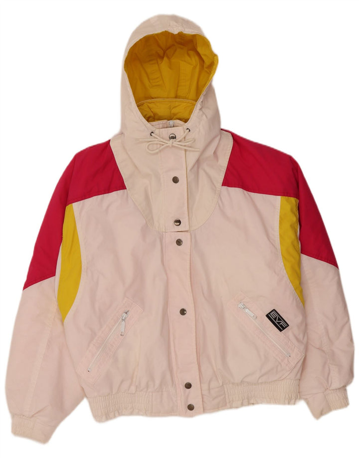 Rodeo Womens Oversized Padded Jacket US 12 Large Pink Colourblock Polyester