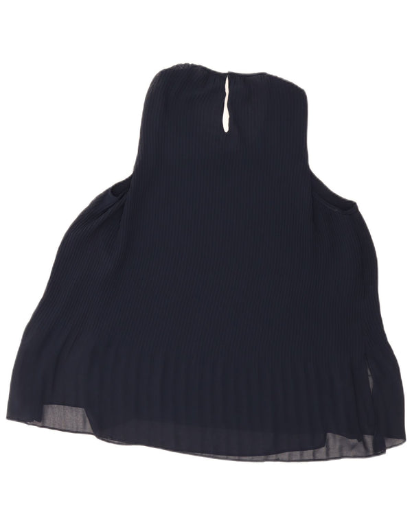 Zara Chemisier sans manches pour femme UK 10 Small Bleu marine