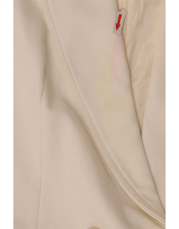 Zara Chaqueta Blazer Sin Mangas con Doble Botonadura para Mujer UK 40 Medium White
