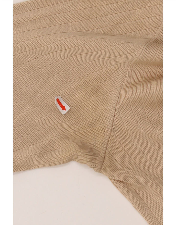 Gas Mens Top Long Sleeve Medium Beige Cotton