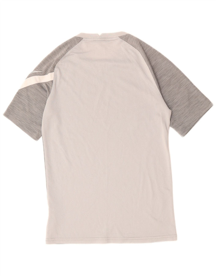 NIKE Mens Dri Fit Graphic T-Shirt Top Small Grey Colourblock Polyester