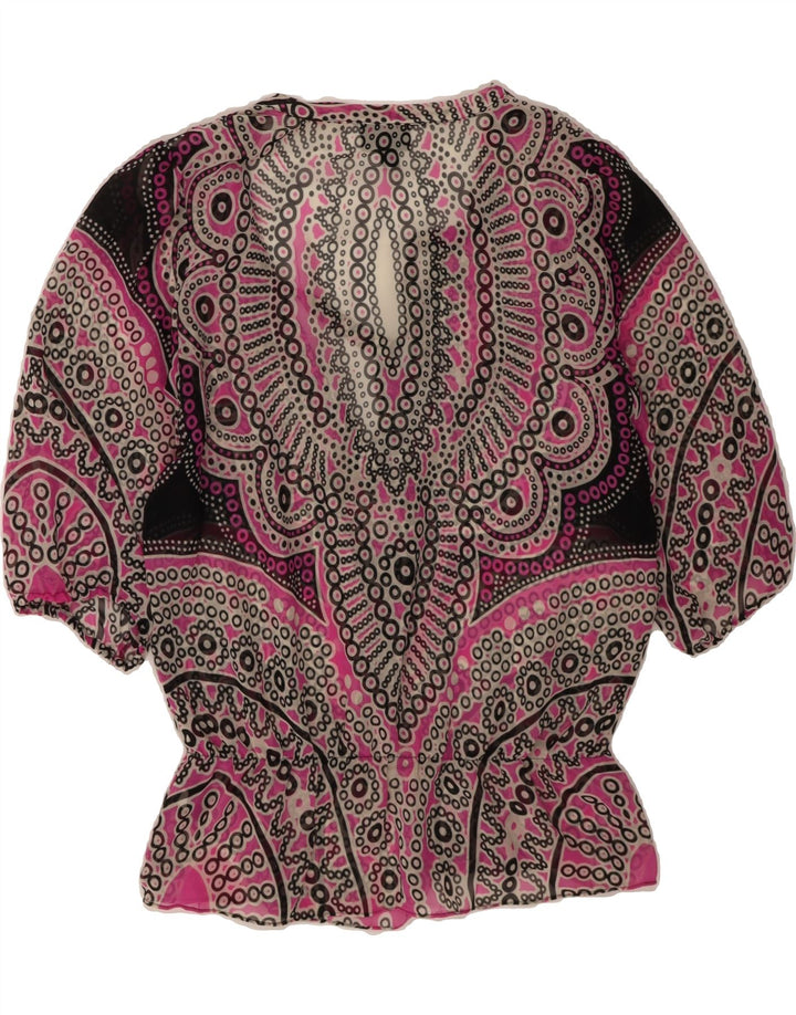 MOSSIMO Womens Oversized Blouse Top UK 6 XS Pink Paisley Vintage Mossimo and Second-Hand Mossimo from Messina Hembry 