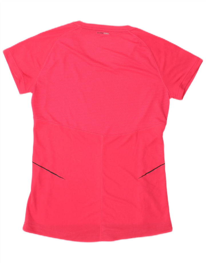 Adidas Damen Climacool T-Shirt Top UK 12 Mittelrosa