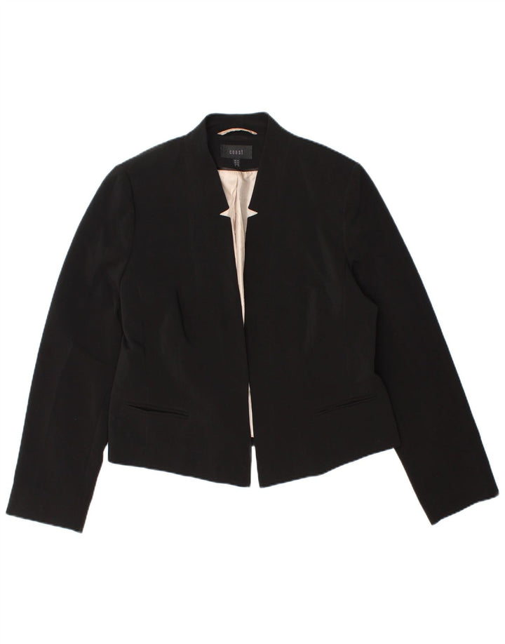 Coast Womens Blazer Jacket UK 14 Large Black Polyester
