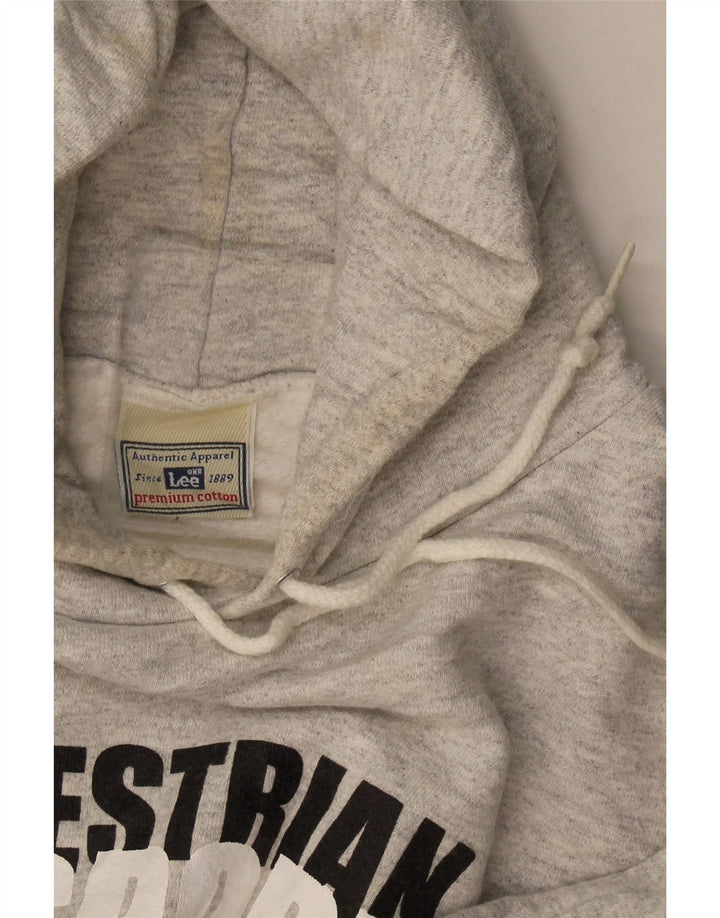 Maglione con cappuccio grafico da uomo Lee Grigio medio