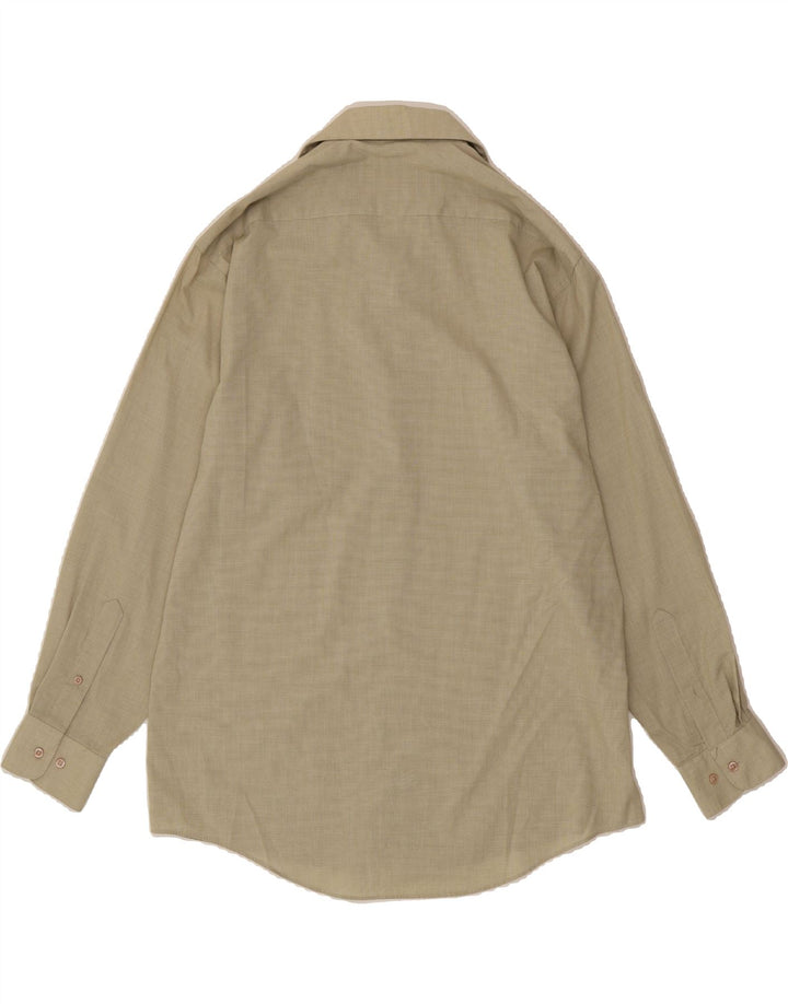 PIERRE CARDIN Mens Shirt Size 15/15 1/2 Medium Beige Polyester Vintage Pierre Cardin and Second-Hand Pierre Cardin from Messina Hembry 